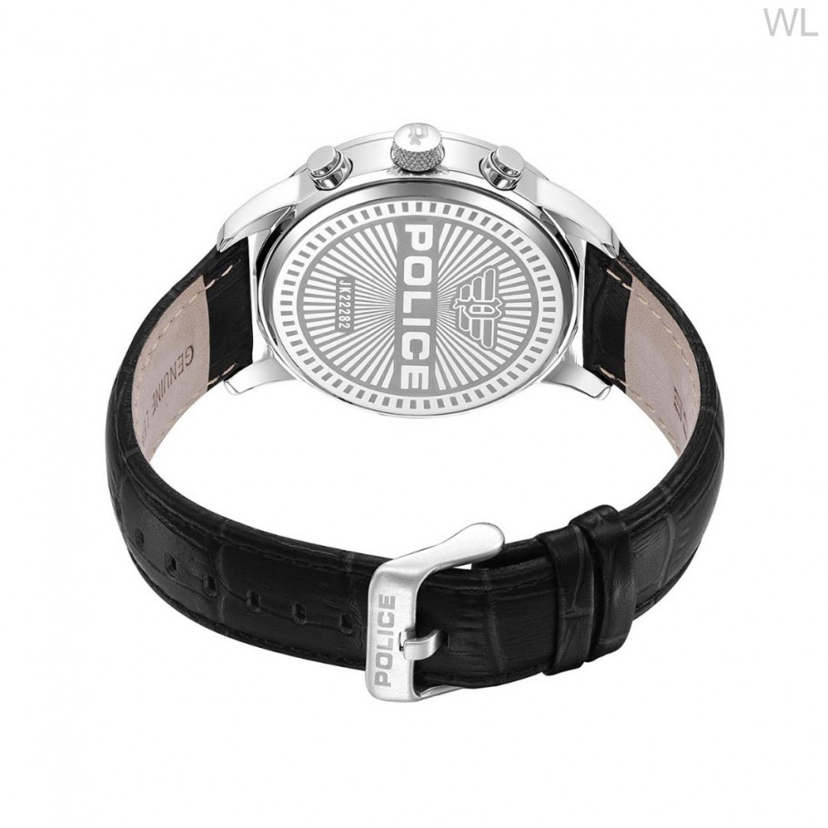Orologio Police Analogico Uomo PEWJK2228202, Cassa Nera, Cinturino In Acciaio, Movimento Al Quarzo